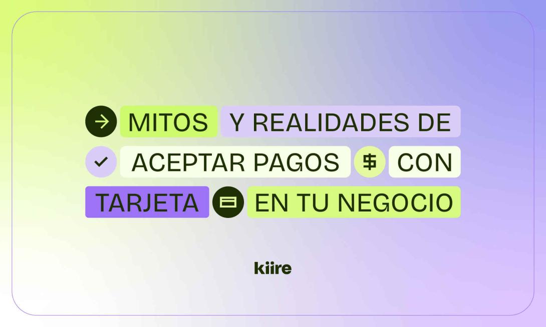Diseño de bloques de colores con iconos de flecha y tarjeta junto al título del artículo