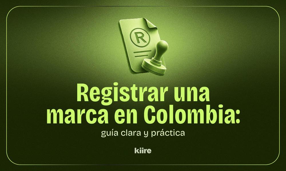 Icono de registro de marca con sello junto al título del artículo sobre registrar marca